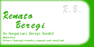 renato beregi business card