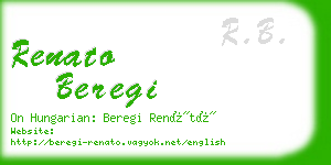 renato beregi business card
